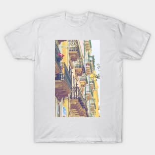 summer varandas. Balconies in Lisbon. Portugal T-Shirt